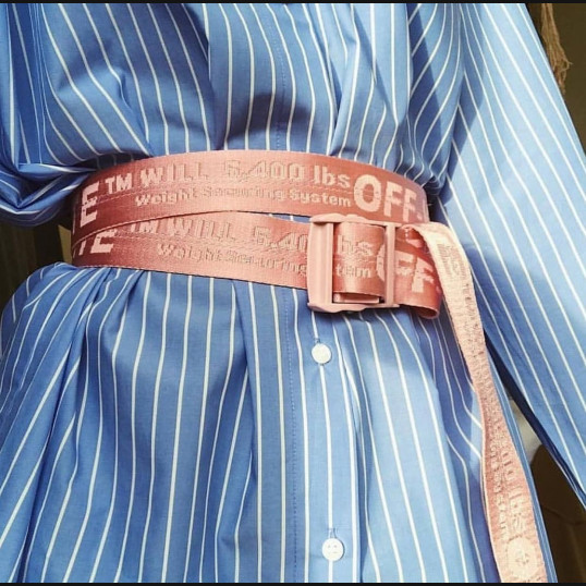 Off-White Belt | Light Pink 200 cm