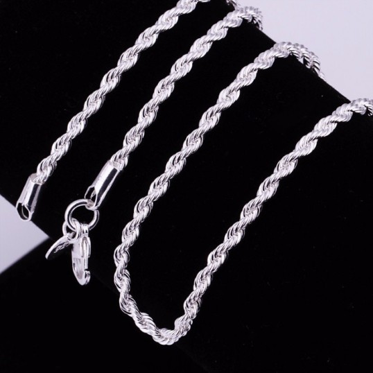 Rope Chain | Silver 6mm x 55cm | Titanium Steel