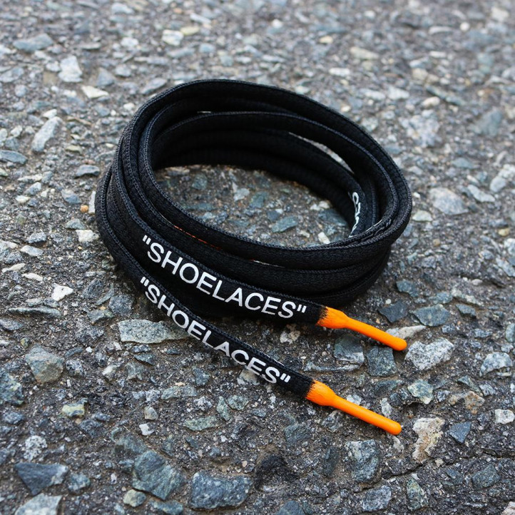 Off-White Shoelaces | Black-Orange