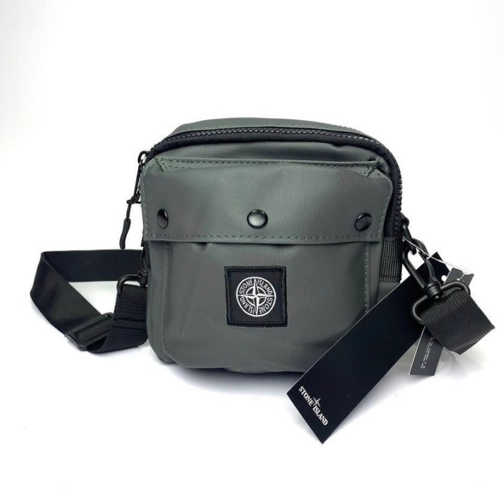 Stone Island Crossbody Bag | Khaki-Grey