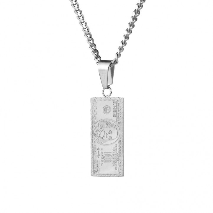 Supreme Dollar Chain | Silver | Titanium Steel