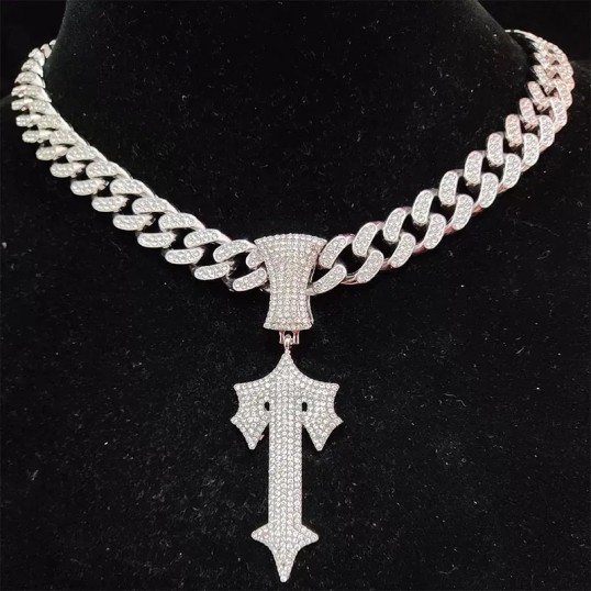 Trapstar Diamond Cuban Chain | Silver