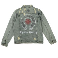 Chrome Hearts x Mastermind Ripped Denim Jacket