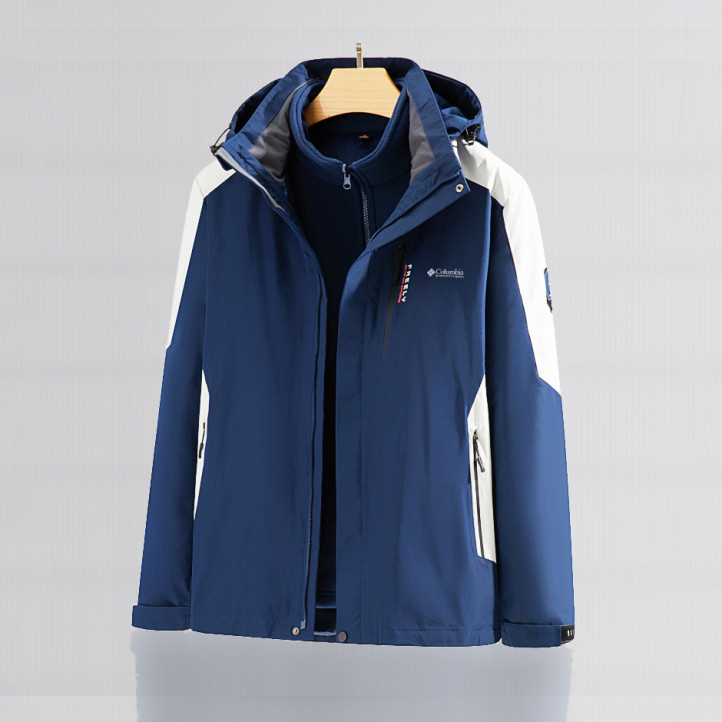 Columbia Double-Layer Winter Jacket | Blue/White