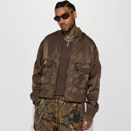 Day By Day Utility MA-1 Bomber Jacket "Brown"