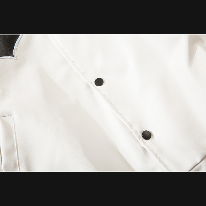 Furu 08 Leather Bomber Jacket | White