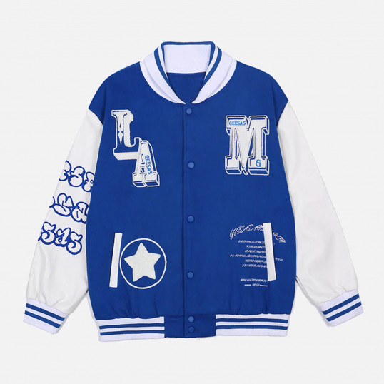 LA Varsity Jacket | Blue/White