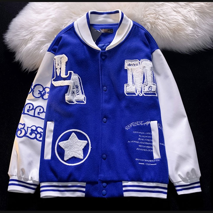 LA Varsity Jacket | Blue/White