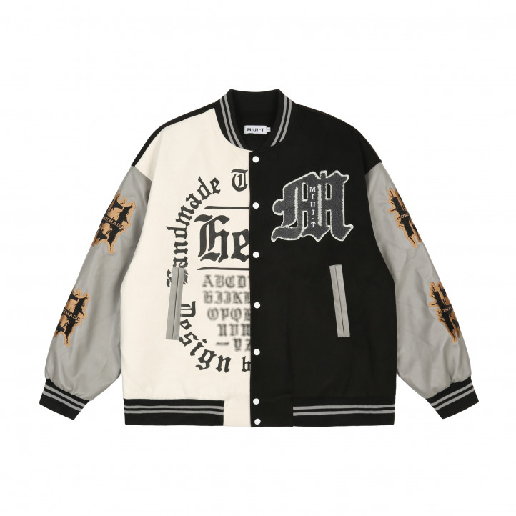 Madison Varsity Jacket | Separate Black/White