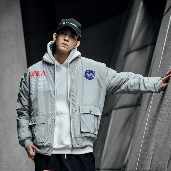 NASA Bomber Jacket | Grey