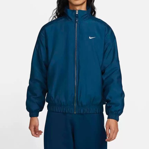 NikeLab Solo Swoosh Satin Jacket | Navy