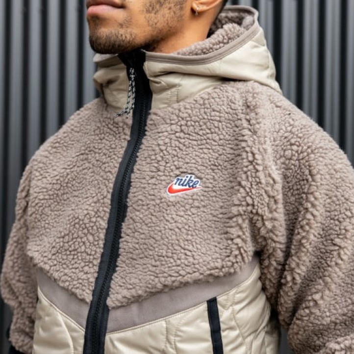 Nike NSW Winter Sherpa Jacket | Olive/grey