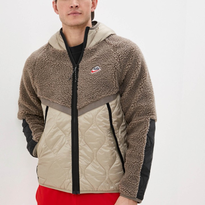 Nike NSW Winter Sherpa Jacket | Olive/grey