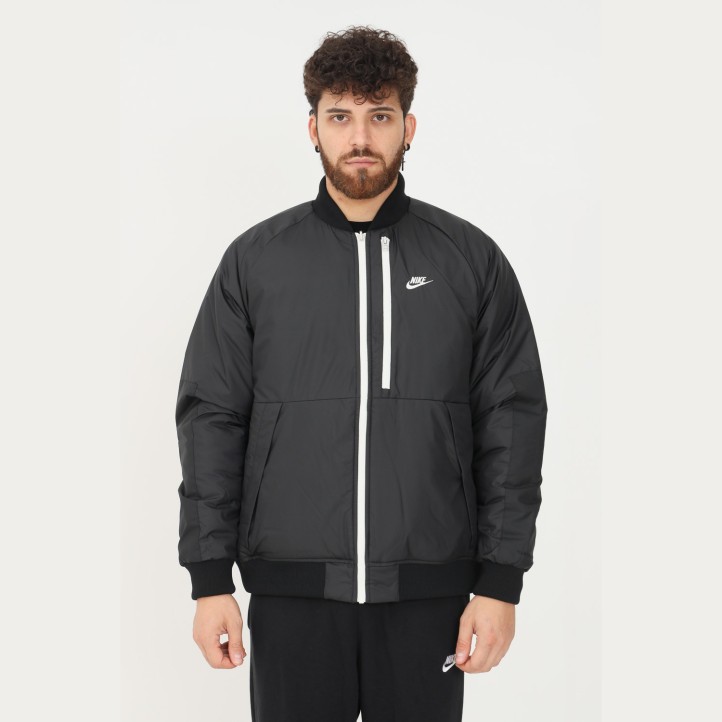 Nike Therma-Fit Legacy Reversible Bomber Jacket "Black/Grey"