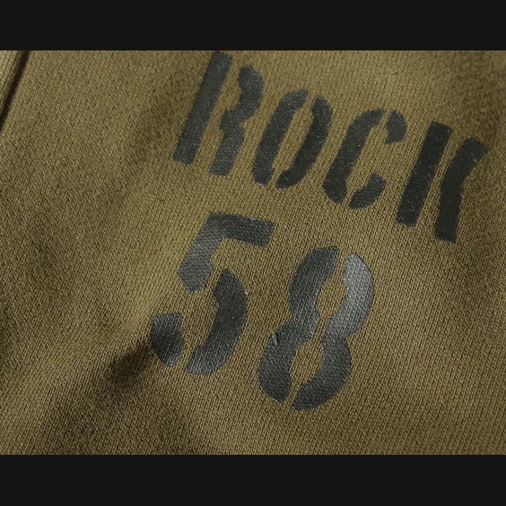 Rock 85 Retro Baseball Jacket "Army Green"