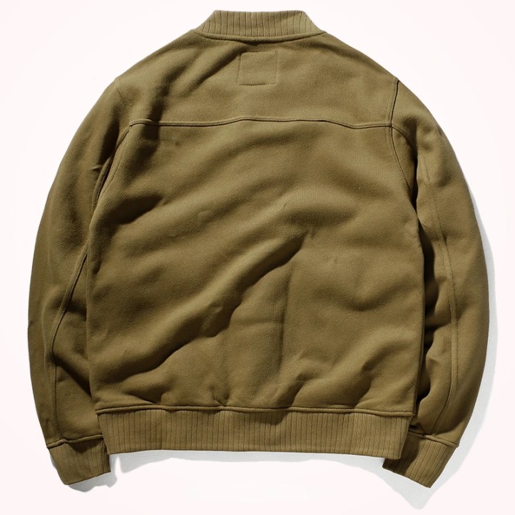 Rock 85 Retro Baseball Jacket "Army Green"