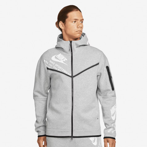 Nike Tech Fleece Graphic Full-ZIp Hoodie | Grey