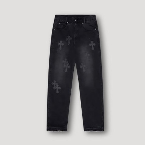 Chrome Hearts Black Cross Jeans Print | Black