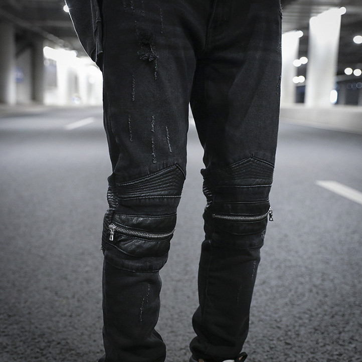 DXPE Zipper Biker Jeans | Highest 1:1 Quality