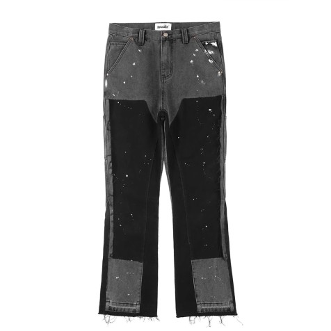 Gallery Dept. Vintage Flare Painted Carpenter Jeans | Grey/Black