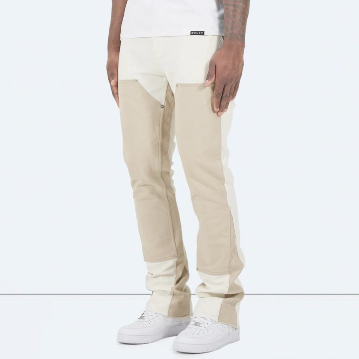 NVLTY Vintage Flare Carpenter Jeans | Cream