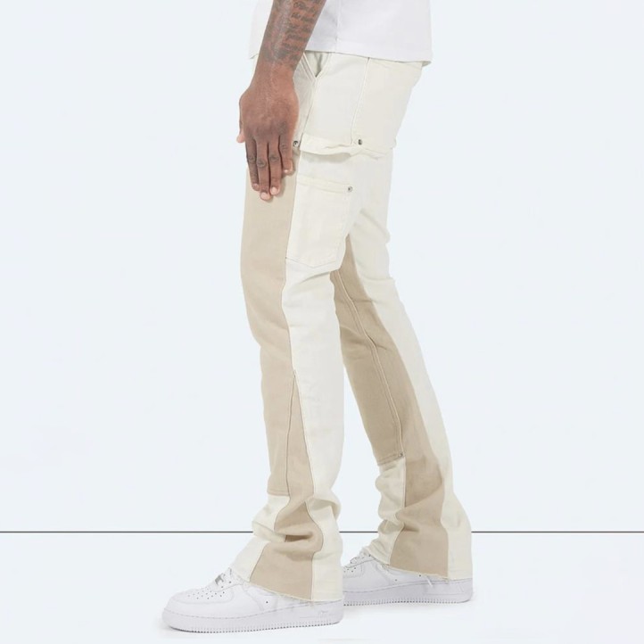 NVLTY Vintage Flare Carpenter Jeans | Cream