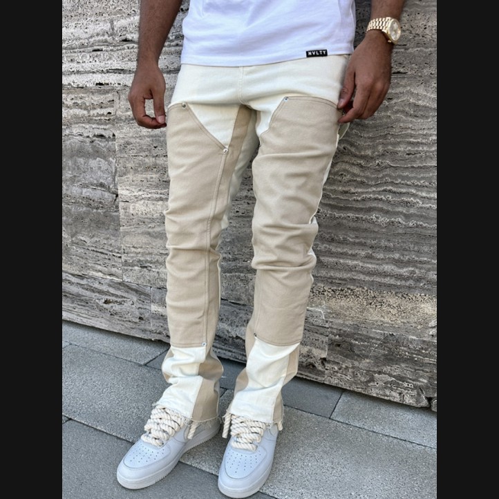 NVLTY Vintage Flare Carpenter Jeans | Cream