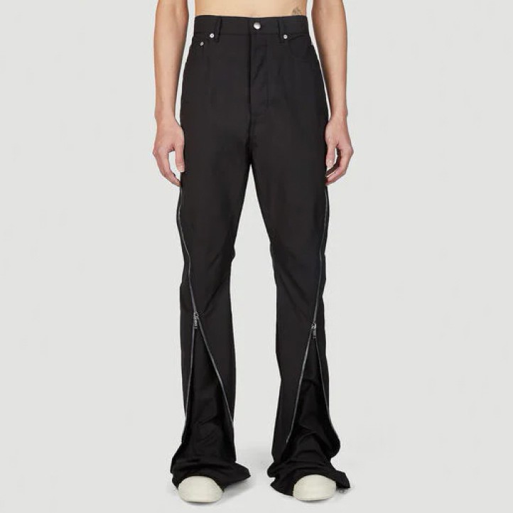 Rick Owens Bolan Banana Zipper Flare Jeans