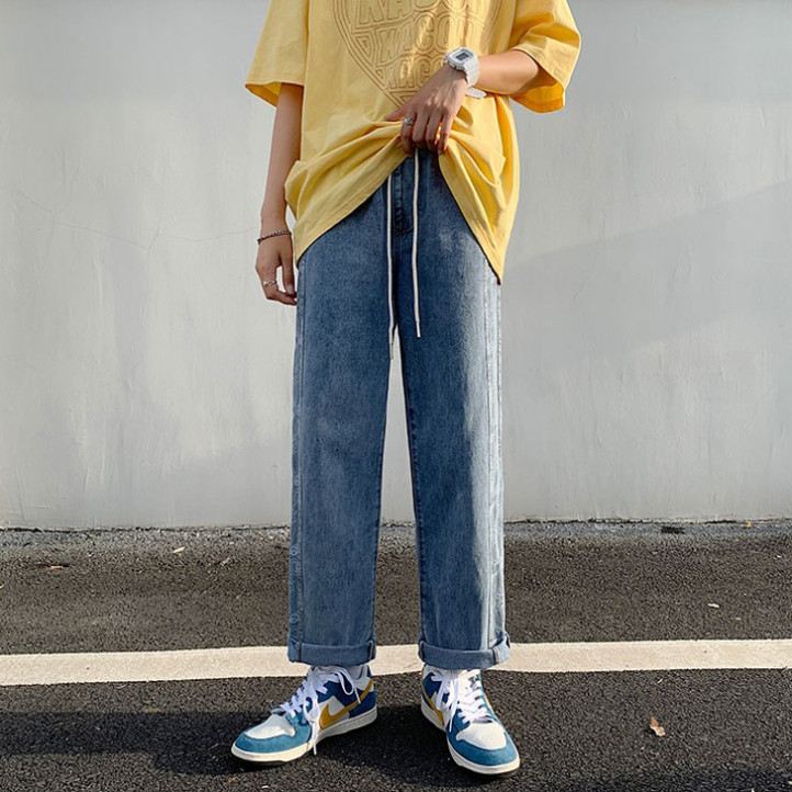 Oversized Side Bandana Jeans | Blue
