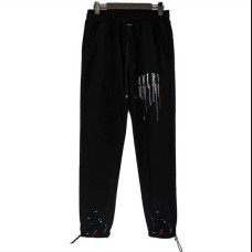 AMIRI Embroidered Paint-Drip Pants | Black