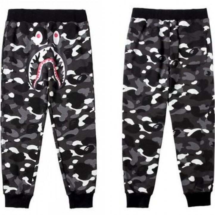 BAPE Jogger Pants | Black-Grey Camo