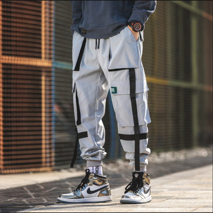Cargo Jogger Pants | Grey-Black
