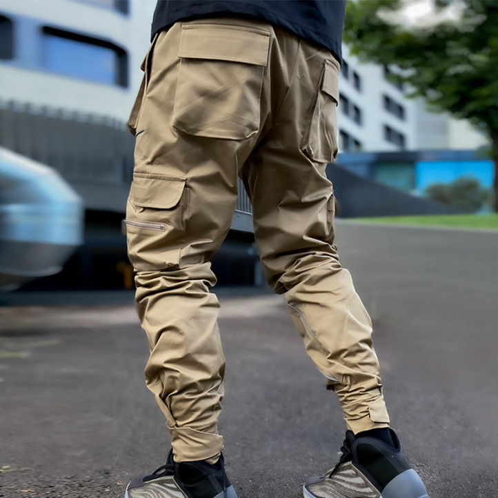 Guapi Reflective Cargo Jogger Pants | Khaki