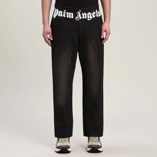 Palm Angels Seasonal Logo Chino Pants | Black