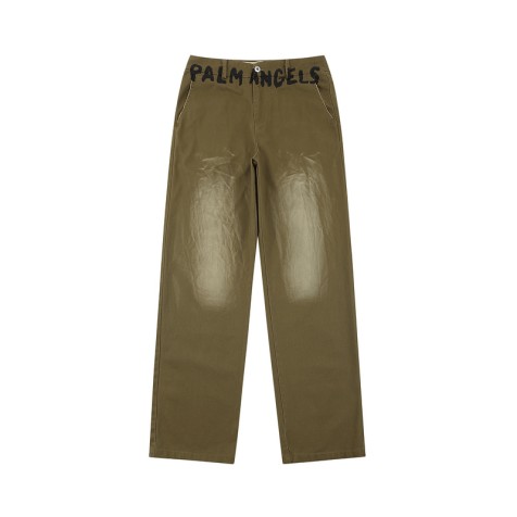 Palm Angels Seasonal Logo Chino Pants | Olive