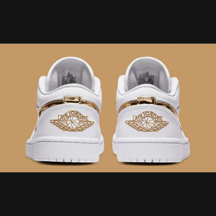 Nike Air Jordan Retro 1 Low "White Metallic Gold"