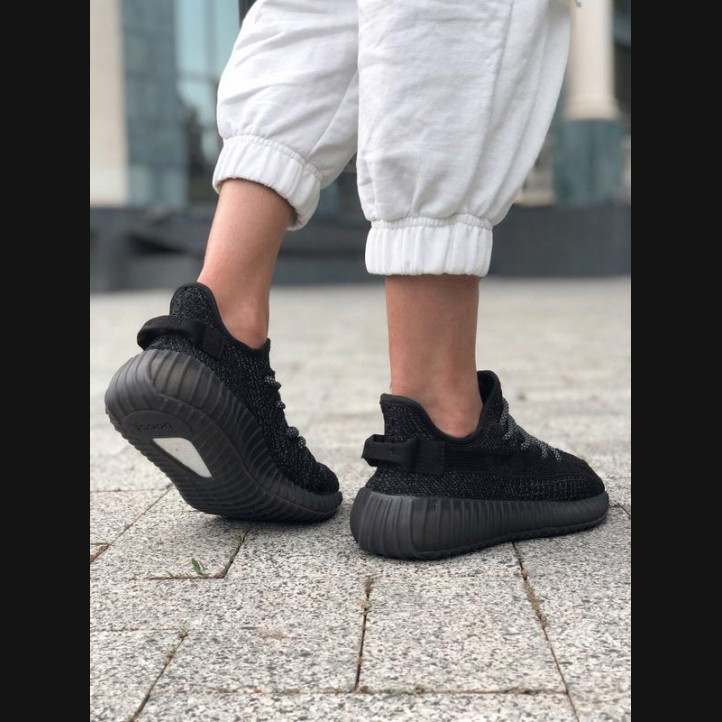 Adidas Yeezy Boost 350 V2 "Black Static" Reflective  WMNS