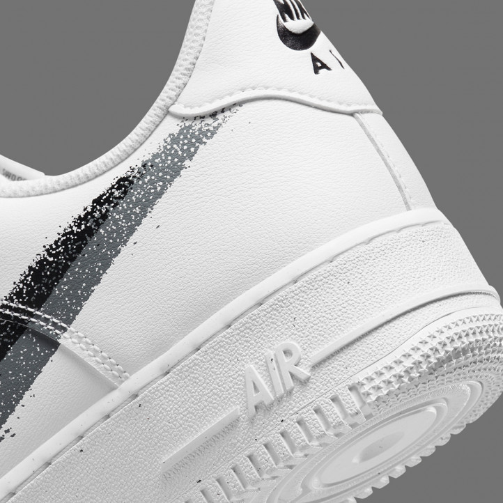 Nike Air Force 1 Low "Spray Paint Swoosh" White/Black/Grey
