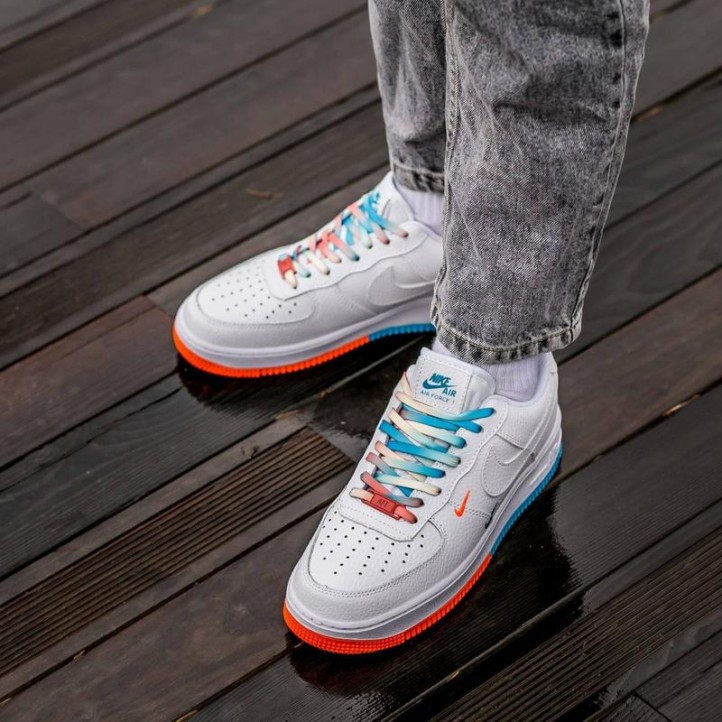 Nike Air Force 1 Low SU19 Rice White Orange Blue WMNS