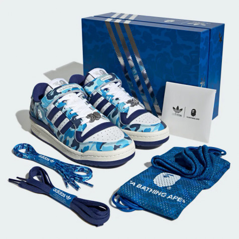 Adidas Forum Low 84 x Bape "Blue Camo"