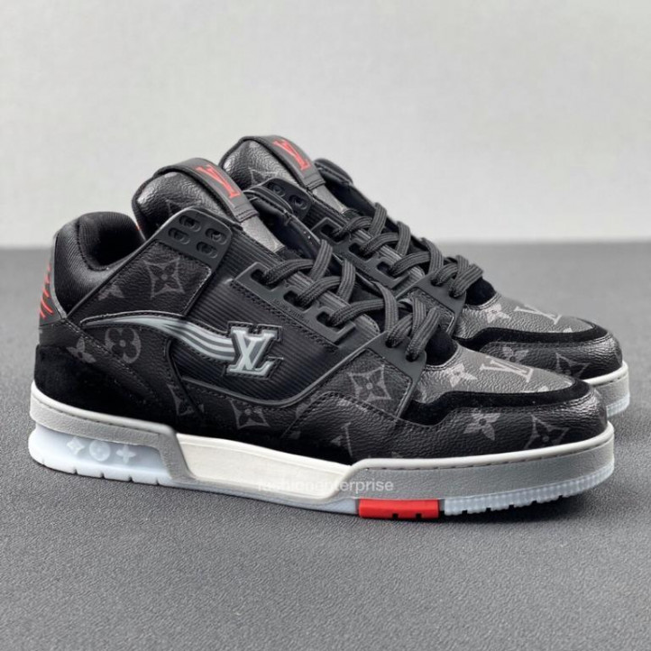 Louis Vuitton LV208 Trainers | Black/Red/Grey