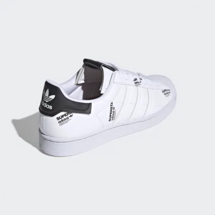 Adidas Superstar White Black Logo Print WMNS
