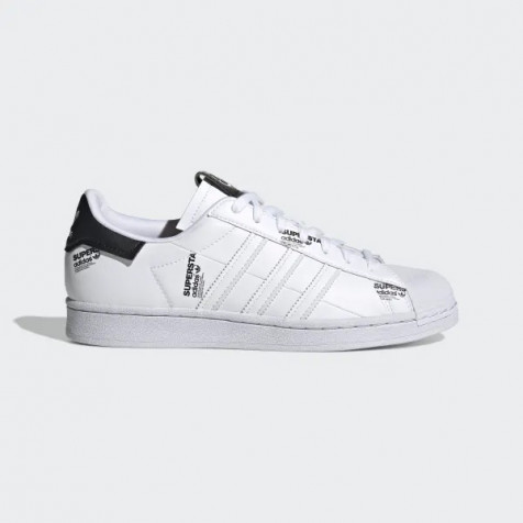 Adidas Superstar White Black Logo Print WMNS