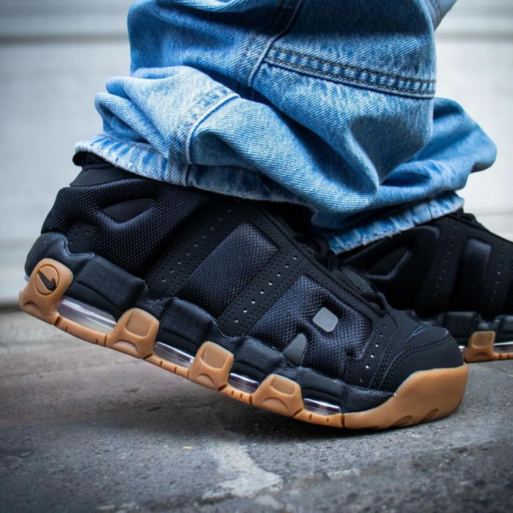 Nike Air More Uptempo Low “Black/Gum”