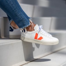 Veja CAMPO Sneakers "White/Orange Fluo" WMNS