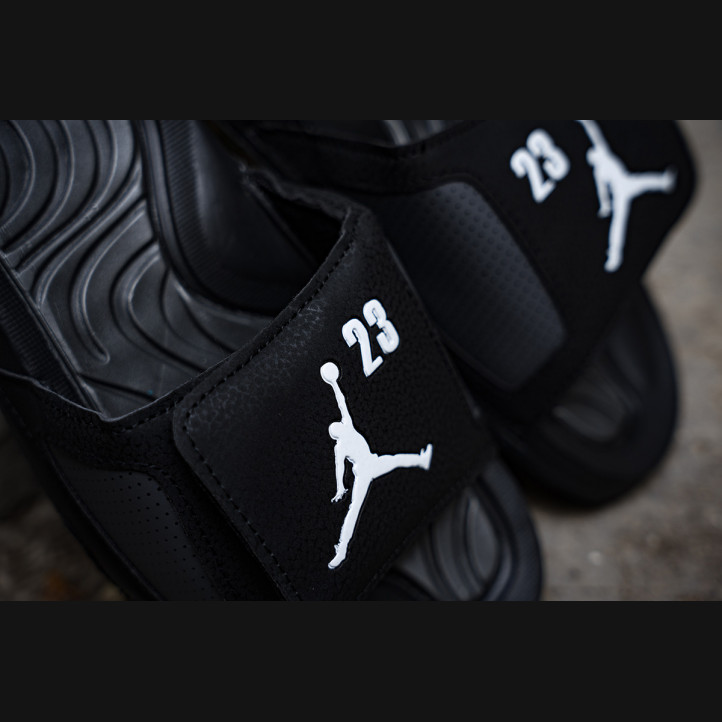 Тапочки Air Jordan Hydro 4 | 23 Logo Черные