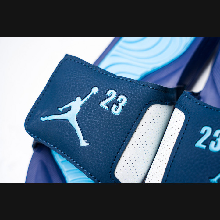 Тапочки Air Jordan Hydro 4 | 23 Logo Темно-Синие