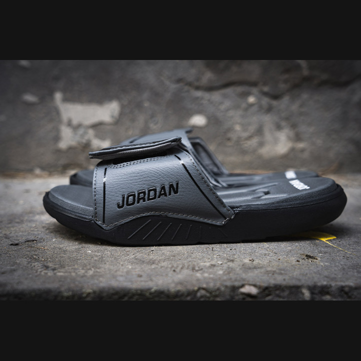 Тапочки Air Jordan Hydro 4 | Серо - Черные 