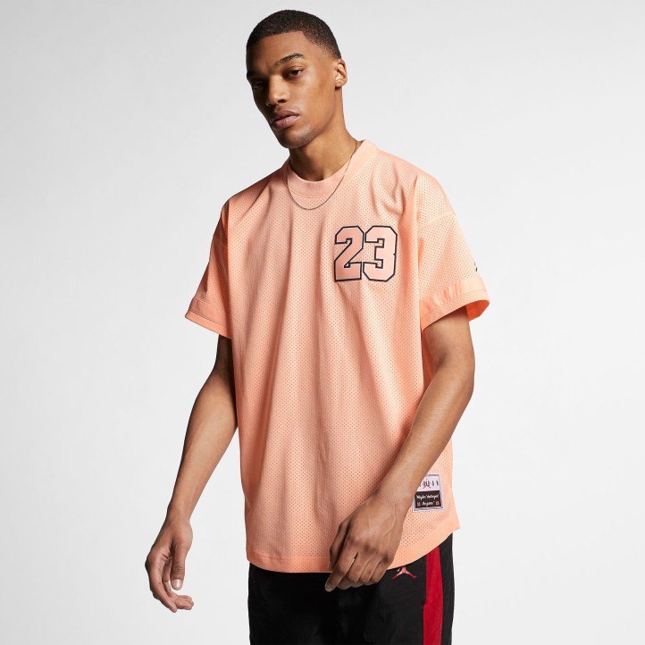 Футболка Jordan Flight 23 Mesh Jersey "Pale Pinksh Gray"