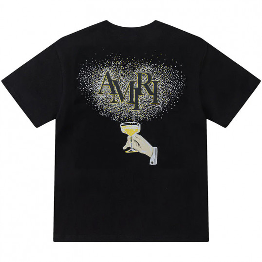 Футболка AMIRI Champagne Crystal-Embellished | Black